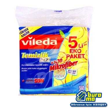 Vileda Sarı Temizlik Bezi 5'li microfiberli